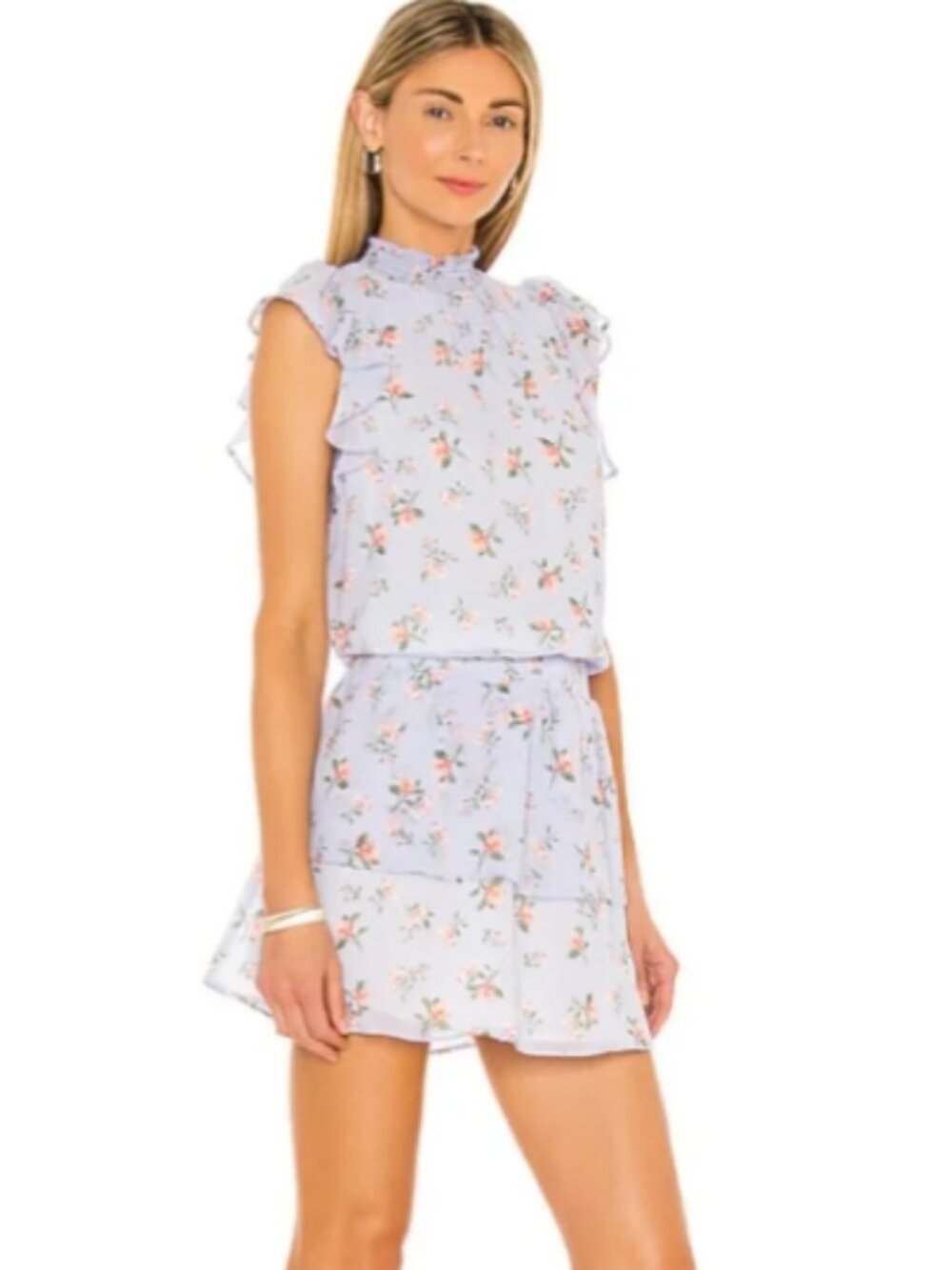 1. STATE from REVOLVE Smock Neck Dress in Floral Twilight - Size Small - Picture 8 of 9